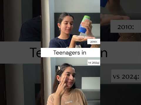 Teenager in 2010 v/s 2024 #short #skincare