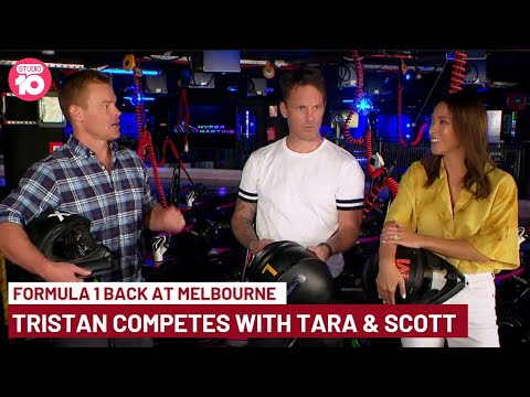 Formula 1 Back To Melbourne! Tristan Gets Ready With Tara Rushton & Scott Mackinnon | Studio 10