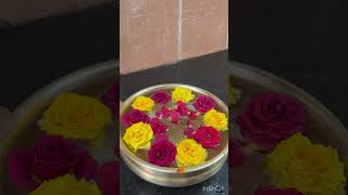 #shorts #youtubeshorts Urli Decoration Ideas/Urli Flower Decoration/Floating Flower Decoration Ideas