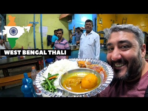 BENGALI THALI WITH EGG CURRY & FRIED FISH, KOLKATA 🇮🇳