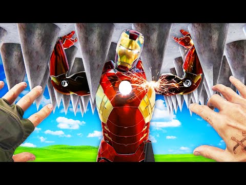 CRUSHING My Iron Man Friend with SPIKES... (Bonelab VR Mods)