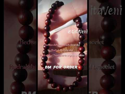 Red sandalwood beads Bracelet #bracelets #redsandalwood #rudrakshabenefits