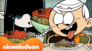 Loud House Characters Eating DINNER for 64 Minutes Straight 😋 | @Nicktoons