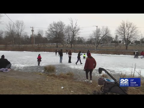 Skating on the West Springfield Reservoir