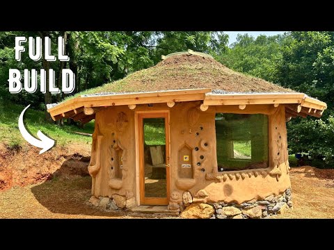 Cob House Build START to FINISH in 10 Minutes