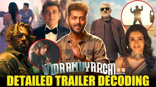 Ajith plays dual role😮? Vidaamuyarchi Trailer Detailed Breakdown | AK, Arjun, Magizh Thirumeni