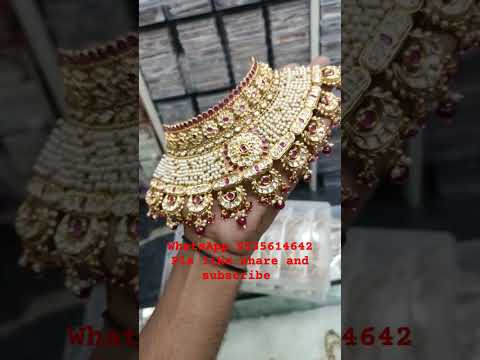 Kundan jewellery/Rajwadi bridal chokars/High brass jewellery whatsapp for more collections