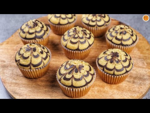 Chocolate Marbled Vanilla Muffins | Mortar and Pastry