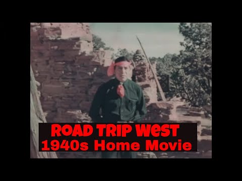 " NEW MEXICO, ARIZONA & CALIFORNIA ROAD TRIP ” 1940s HOME MOVIE  CARLSBAD  GRAND CANYON  XD80235