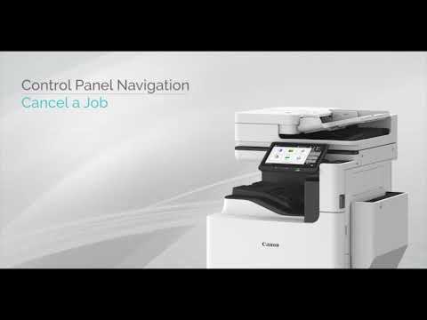 Control Panel Navigation How-To: Cancel a Job