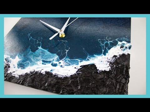 AMAZINGLY REALISTIC! How To Create An Ocean Clock Dutch Pour? Must Watch!