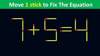 Improve IQ - Fix The Equation #matchstickpuzzle #simplylogical