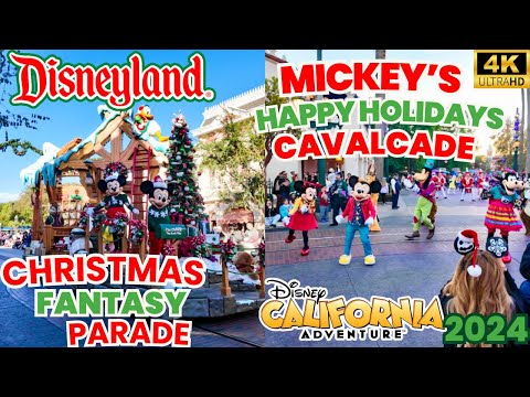 Disneyland Christmas Parades- A Christmas Fantasy and Mickey's Happy Holidays Cavalcade at DCA