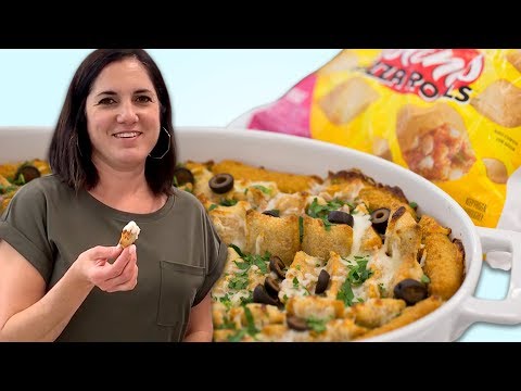 How to Make a Pizza Roll Casserole | Easy Totino’s Mashup with Mozzarella Sticks | Party Recipes