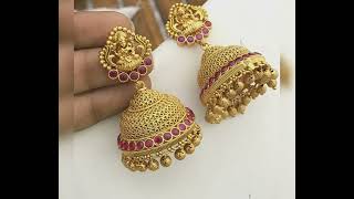 # The Best Collection of Antique Laxmi Jhumka Designs South India Jewelry #