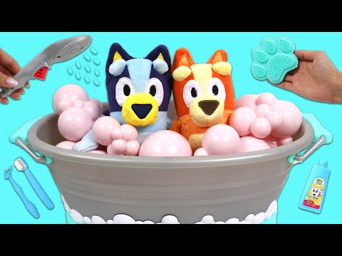 Helping Bluey & Bingo with Bubble Bath Bedtime Routine!