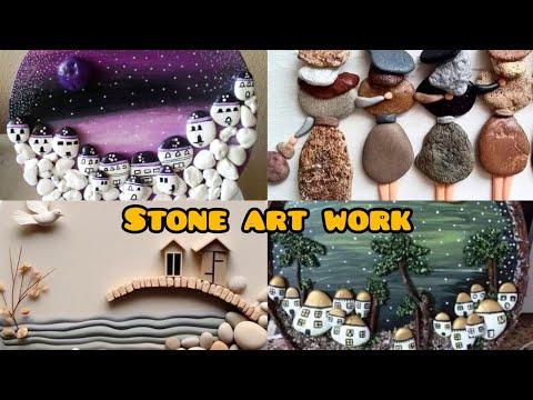 aesthetic stone art work|| amazing art decor ideas|| too unique art for home decor