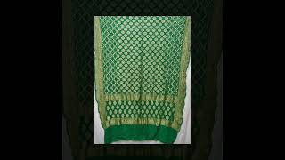 pure Khaddi Geoergette banarasi jaal work bandhani Dupatta