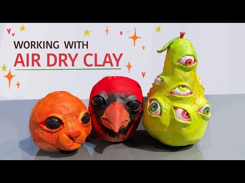 Making sculptures with ☆ air dry clay ☆