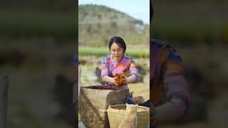 Village side girl traditional crafts