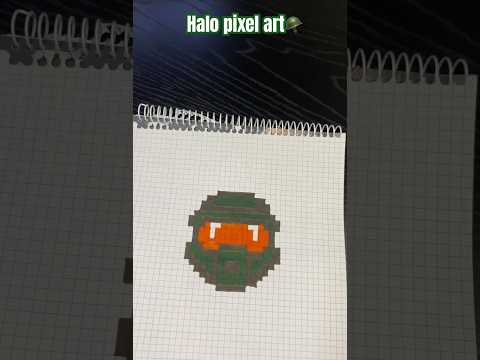 Halo pixel art🪖✨ #halo  #art #drawing #youtubeshorts #youtube #music #instagram #india#china#iran