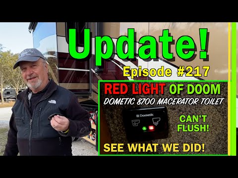 CAN'T FLUSH AGAIN! | UPDATE on Dometic Masterflush 8700 Macerator Toilet RED LIGHT of Doom |  EP319