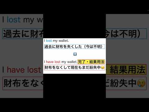 【高校英語 ざっくり！文法概要編】第11回 現在完了形と過去形の違い