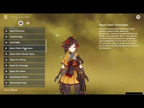 CHIORI ALL VOICE LINES (JAPANESE)