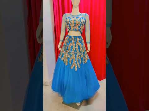 lehenga choli net per hand work Gota Patti #shots