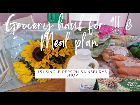 Weekly Sainsburys haul FOR 1!! What I buy for myself while the kids are away| Meal plan