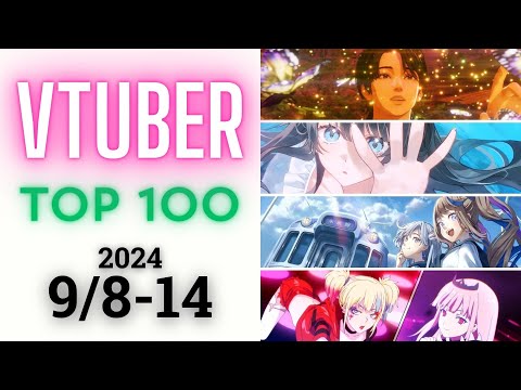 【2024/9/8-14】Vtuber 歌ってみた&オリジナルソング 週間再生数ランキング TOP 100