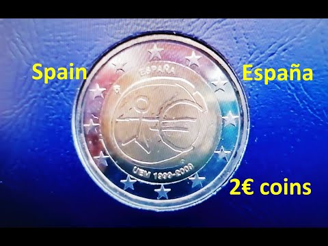 España 2 euros monedas conmemorativas (2005 - 2020) Incluida estrellas grandes 2009 EMU