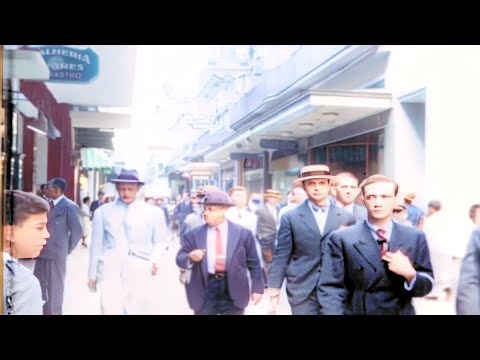 Rio De Janeiro 1940s in color, during World War II [60fps,Remastered] w/sound design added