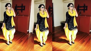 Yellow salwar Suit || punjabi suits with yellow salwar || yellow bottom punjabi suits || Kaur Trends