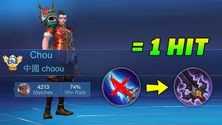 ONLY 1% OF CHOU USER KNEW THIS BUILD (try this before the nerf) - Mobile Legends