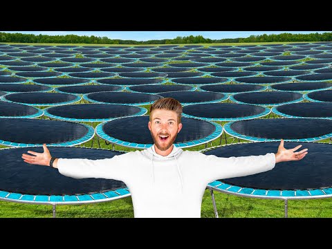 We Built a 100 Trampoline SUPER PARK!