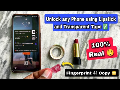 Cello Tape and Lipstick Fingerprint Cloning | Unlock your Phone using Lipstick and Transparent Tape