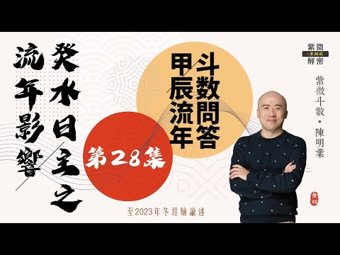 斗數問答 | 甲辰年對癸水日主人的影響 | 以四柱八字來看 | 第二十八則《紫微解密》(字幕版)