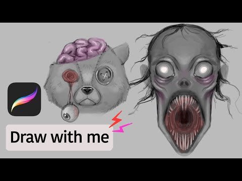 ☆Drawing monsters with the symmetry tool in procreate☆ part 2