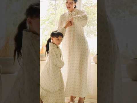 ZIEL KIDS Mazaya Dress Gamis Raya Terusan Linen Premium Couple Mom & Girl #zielkids#dressgamiscouple