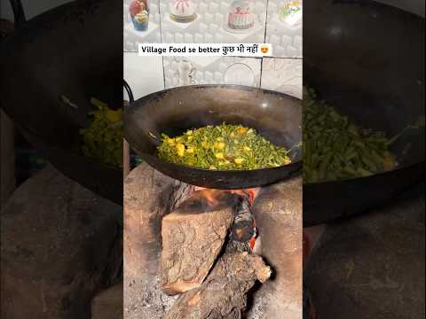 Village Style making of Gawar ki Faliyan #villagefood #indianfood