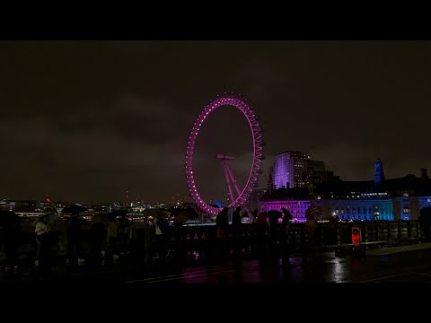 Central London Night Drive | Driving in London eye 4K HD |London city tour Night #night #londoneye