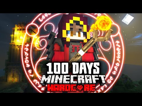 I Survived 100 Days as a WIZARD in Minecraft Hardcore