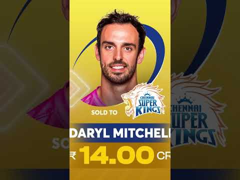 Daryl Michell sold to CSK ..#ipl #iplauction #cricket #rohitsharma #iplupdates #mumbaiindians