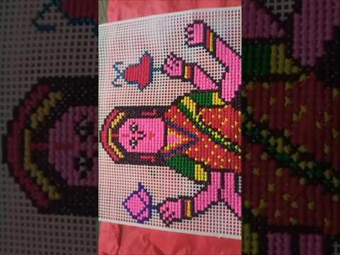 Laxmi Mata Cross ❌ Stitch 🪡 Design 😍#shortsvideo #laxmi #dusutidesign #dosuti