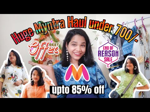 *EORS*|| Myntra Haul under Rs 700🤗😀|| 70-80% Discount || Affordable Kurta Sets