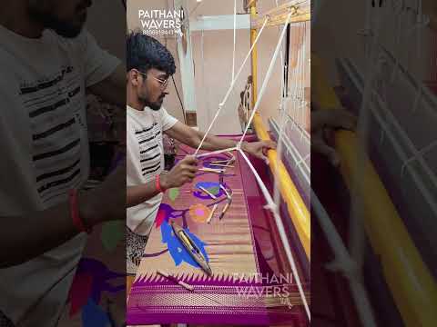 Making of Pure silk Handloom Paithani #paithani #handloom #traditional #art #indianattire