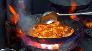 台式熱炒, 大火快炒一分鐘一道！ 摸油湯 / Taiwan Stir Fry - Wok Skills in Taiwan - Taiwanese Food