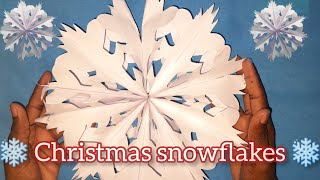 3D Christmas Snowflakes❄  how to make easy DIY 3D Snowflakes ❄ 🎅 paper📄 #snowflakes #papercraft