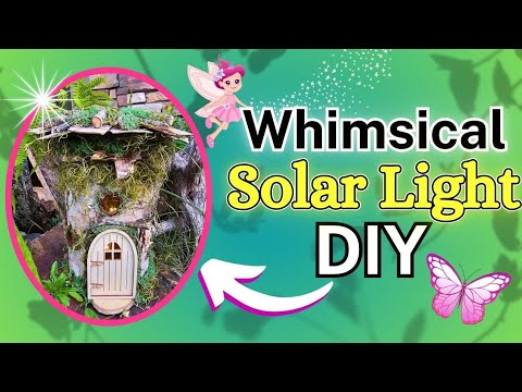 Unique Fairy House DIY Using a Solar Light, Mason Jar, and Nature